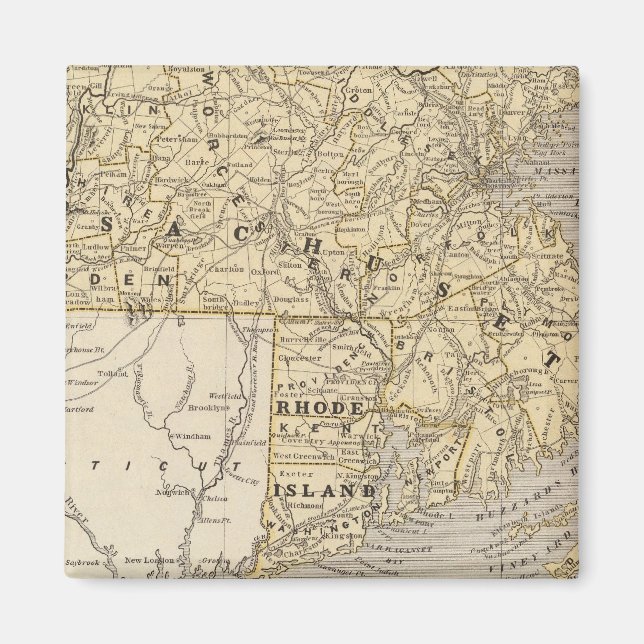 Mass, Rhode Island Magnet (Front)