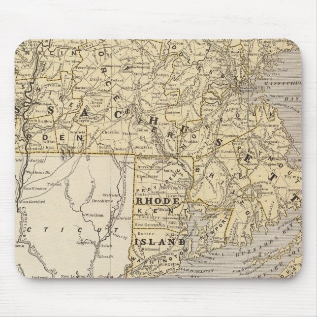 Mass, Rhode Island Mouse Mat (Front)