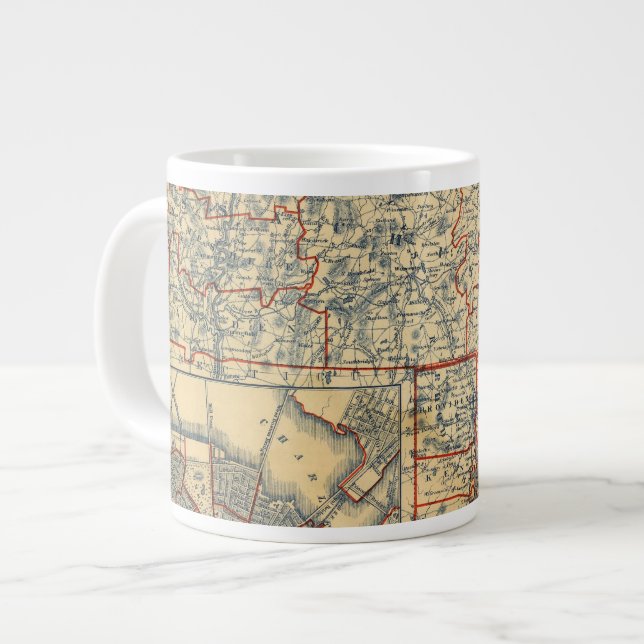 Mass, RI Large Coffee Mug (Front Left)