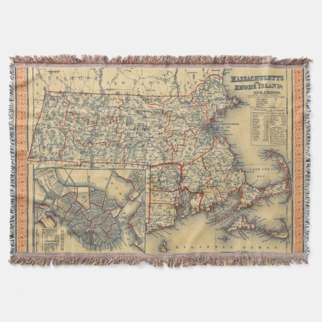 Mass, RI Throw Blanket (Front)