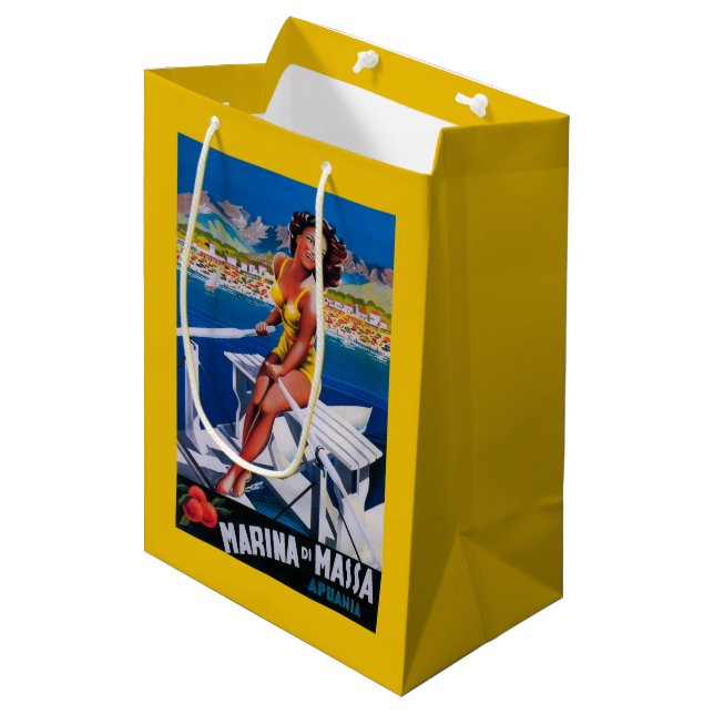 Massa Marina Travel Poster Medium Gift Bag (Front Angled)