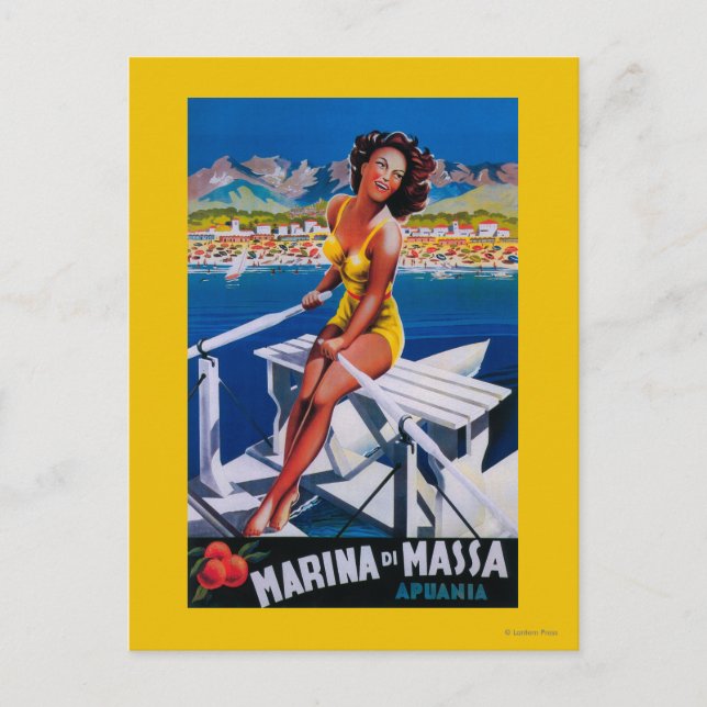 Massa Marina Travel Poster Postcard (Front)