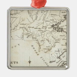 Massachusetts 2 metal tree decoration