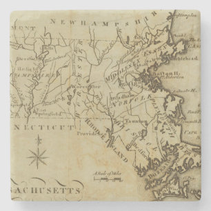 Massachusetts 3 stone coaster
