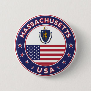 Massachusetts 6 Cm Round Badge