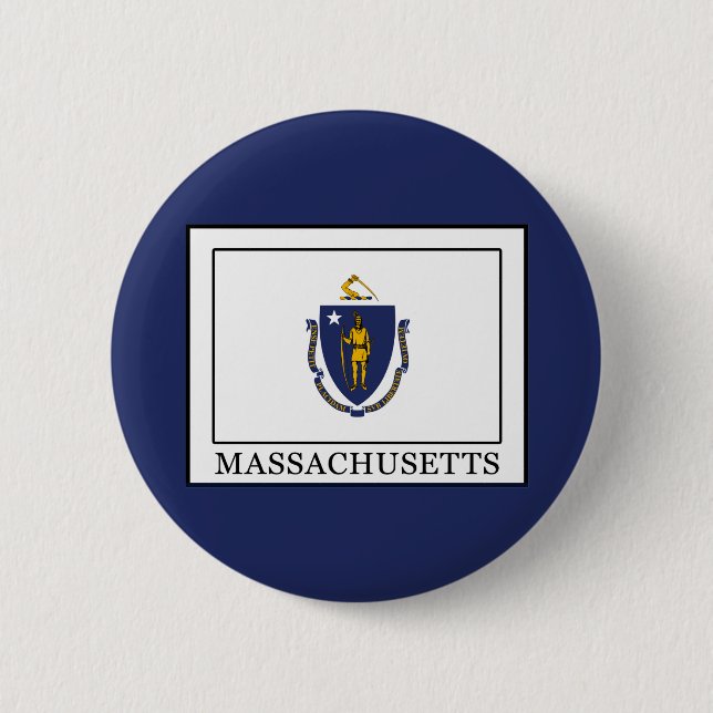 Massachusetts 6 Cm Round Badge (Front)