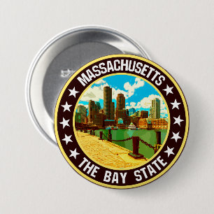 Massachusetts 7.5 cm round badge
