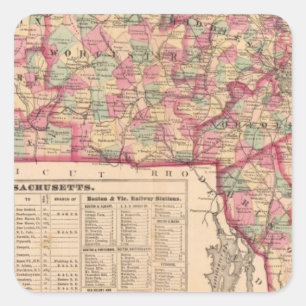 Massachusetts 8 square sticker