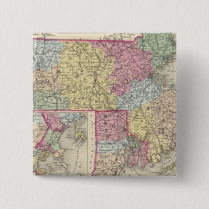Massachusetts And Rhode Island 2 15 Cm Square Badge