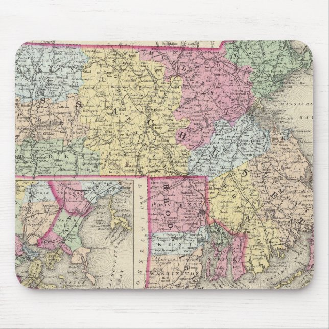 Massachusetts And Rhode Island 2 Mouse Mat (Front)