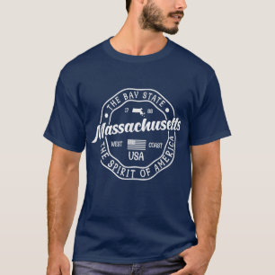 Massachusetts Badge Summer Trip Vacation MA MASS T T-Shirt