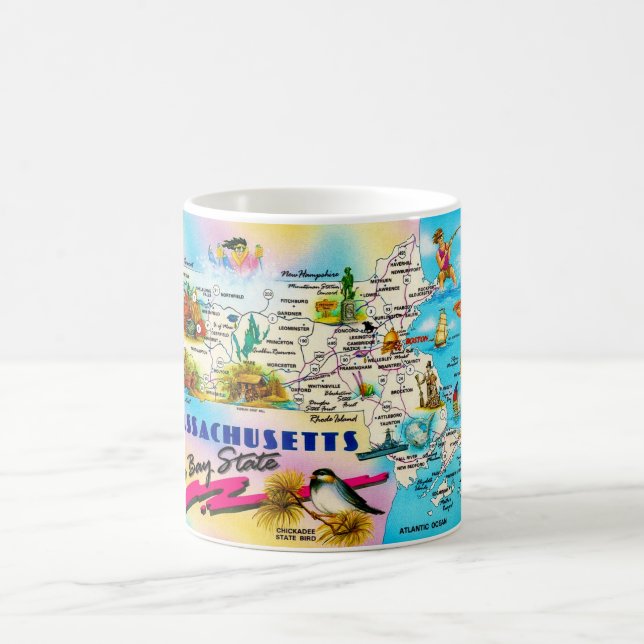  Massachusetts Bay State Map Mug (Center)