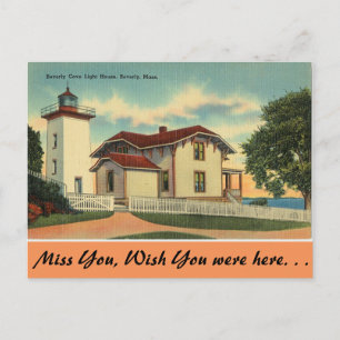 Massachusetts, Beverly Cove Lighthouse Postcard