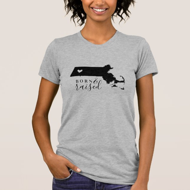 Massachusetts Born and Raised State Tee (Front)