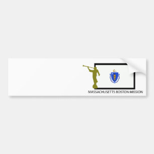 MASSACHUSETTS BOSTON MISSION LDS CTR BUMPER STICKER