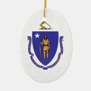 Massachusetts Ceramic Tree Decoration