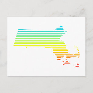massachusetts chill fade postcard