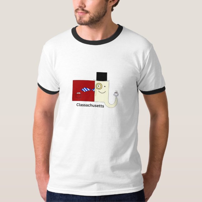 Massachusetts Classachusetts Men's Ringer T-Shirt (Front)