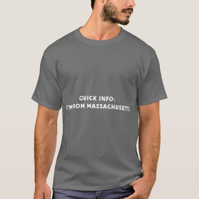Massachusetts Cool Funny T-Shirt (Front)