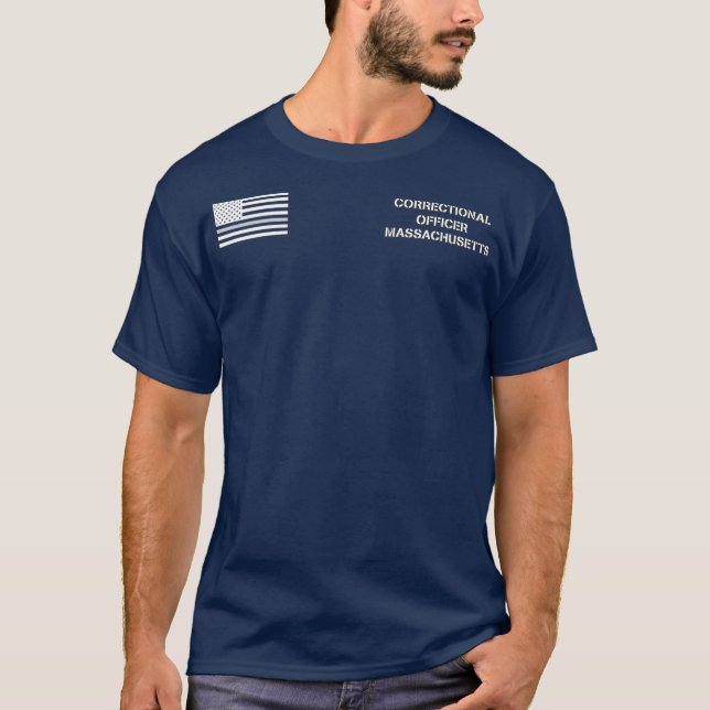 Massachusetts Correctional Officer Thin Grey T-Shirt (Front)