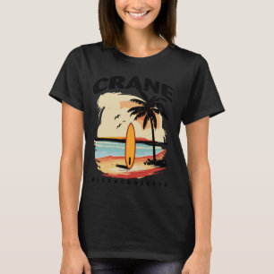 Massachusetts Crane Surfboard Surfing Men Women T-Shirt