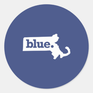 Massachusetts Democrat Classic Round Sticker