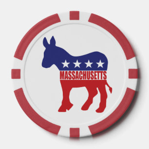 Massachusetts Democrat Donkey Poker Chips