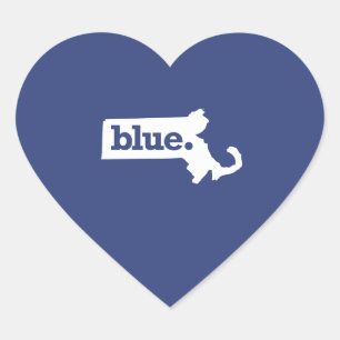Massachusetts Democrat Heart Sticker