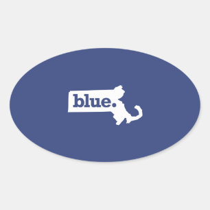 Massachusetts Democrat Oval Sticker
