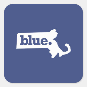 Massachusetts Democrat Square Sticker