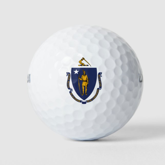 MASSACHUSETTS FLAG GOLF BALLS (Front)