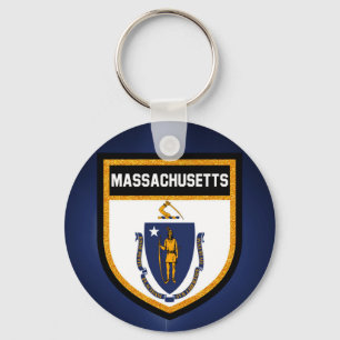Massachusetts Flag Key Ring