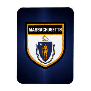 Massachusetts Flag Magnet