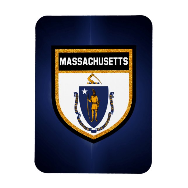 Massachusetts  Flag Magnet (Vertical)