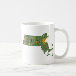 Massachusetts Flag + Map Mug