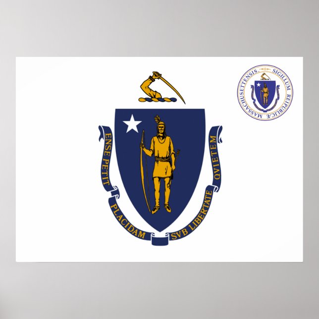 Massachusetts flag poster (Front)