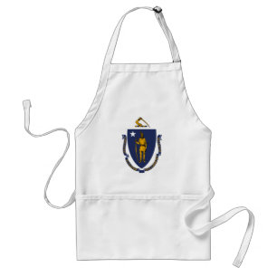 Massachusetts flag standard apron