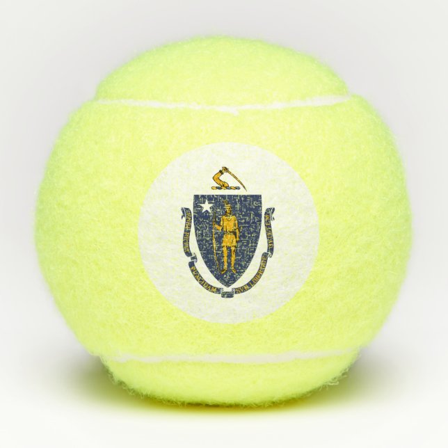 Massachusetts flag tennis balls (Front)