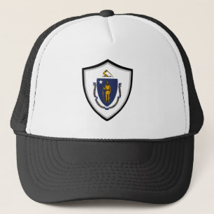 Massachusetts flag trucker hat