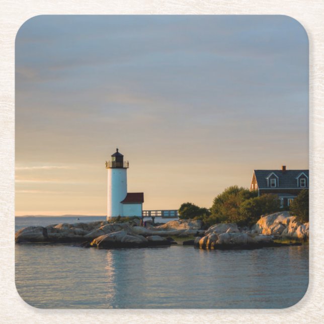 Massachusetts, Gloucester, Annisquam, Annisquam Square Paper Coaster (Front)