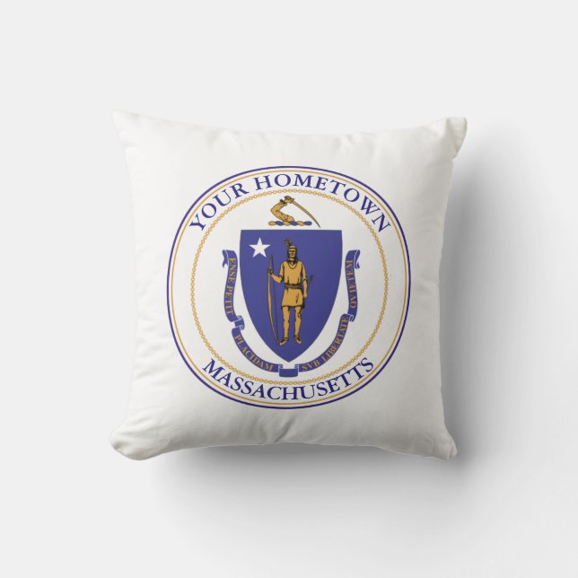 Massachusetts Hometown Personalise Cushion (Front)
