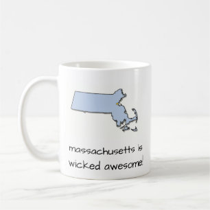 massachusetts is wicked awesome! coffee mug
