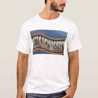 Massachusetts - Large Letter Scenes T-Shirt