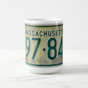 Massachusetts License Plate Mug