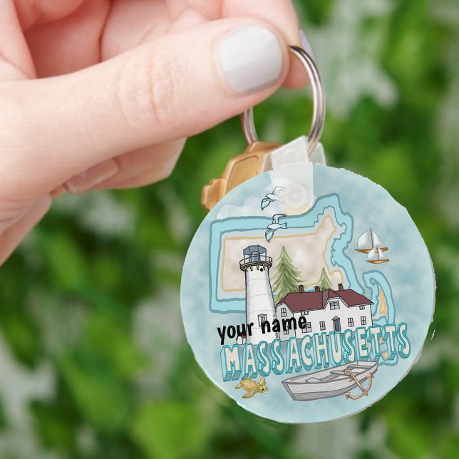 Massachusetts Lighthouse  Key Ring (Creator Uploaded)