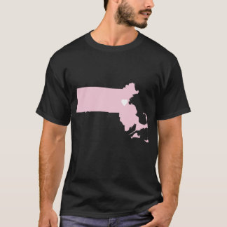 Massachusetts Love in Pink Oversized T-Shirt