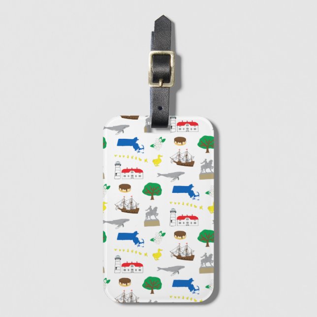 Massachusetts  luggage tag (Front Vertical)