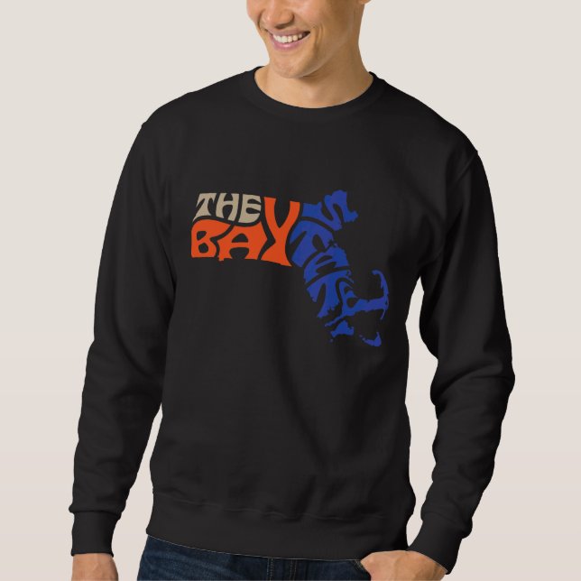 Massachusetts Ma Us State Shape Motto Sweatshirt (Front)