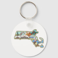 Massachusetts Map Boston Cape Cod Salem Souvenir