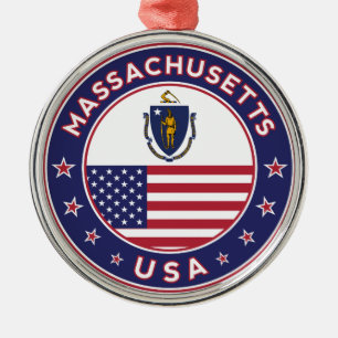 Massachusetts, Massachusetts sticker, phone case Metal Tree Decoration